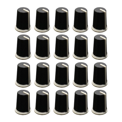 20pcs noir rotatif bouton - eq,