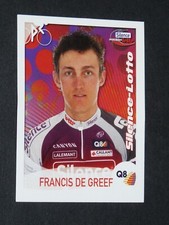 #300 FRANCIS DE GREEF SILENCE LOTTO CYCLISME PANINI SPRINT 09 TOUR FRANCE