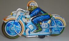 MOTO TOLE POLICE P.D N°51 MADE IN JAPAN JOUET ANCIEN no Joustra dinky toys paya