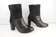 ANDRE T 36 Bottines à talons cuir et nubuck noir Très bon état