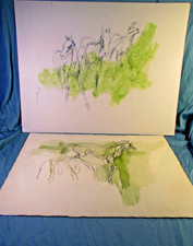 Fond d'atelier 2 croquis de