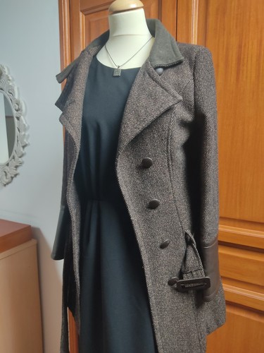 Long manteau femme tweed - long,
