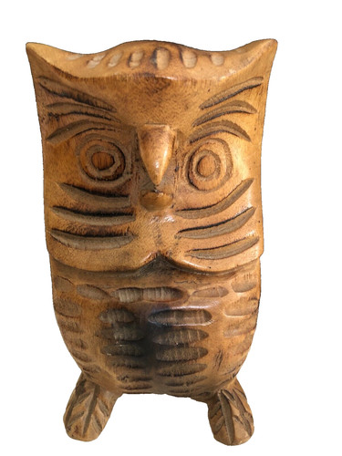 Chouette hibou sculpté en - hibou,