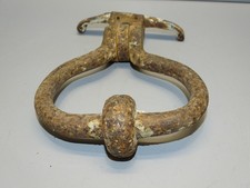 -SUPERBE ANCIEN HEURTOIR FER Forgé GROSSE POIGNEE de PORTE COLLECTION déco    D