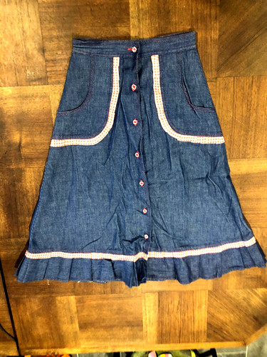 Vintage jupe femme en jean - jupe,