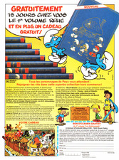 PUB   "  editions ROMBALDI  " " LES SCHTROUMPFS " 1986