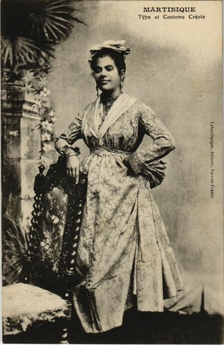 Cpa type costume creole - et,