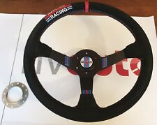 Volant Sport Martini Racing En Alcantara Pour Porsche BMW Alfa Lancia Ford 350Mm