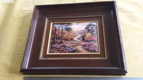 Ancien grand tableau émail - , de