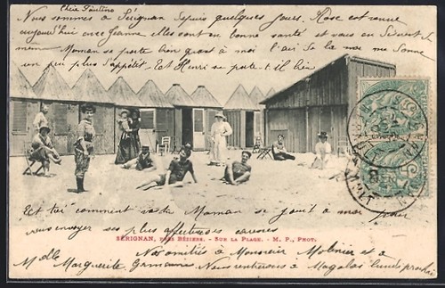 Cpa sérignan béziers sur - sérignan, /béziers,
