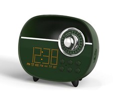 Réveil rétro avec Bluetooth radio FM rétro appels mains libres veilleuse supp...