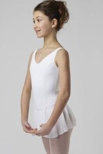 justaucorps, tunique avec jupette de danse, VICARD TN53 Irène rose en 4 ou 8 ans