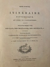 ￼Itinéraire Pittoresque Au Nord De L’Angleterre ￼Gravure Château Montagne 1836