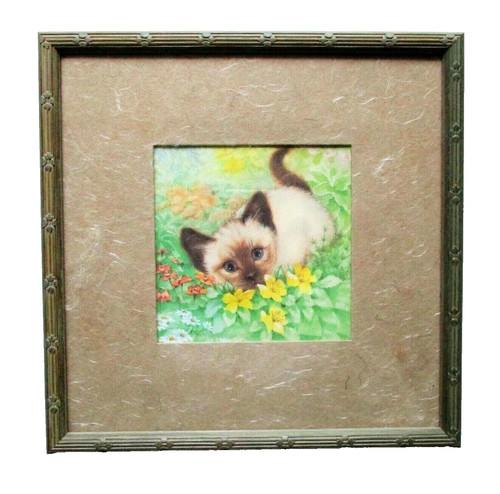 Cadre aquarelle chat siamois - aquarelle,