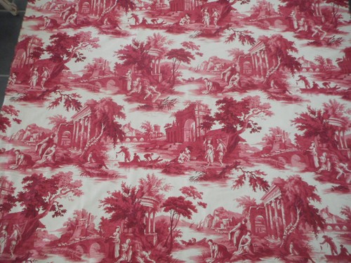 Toile jouy vintage 1950 - de,