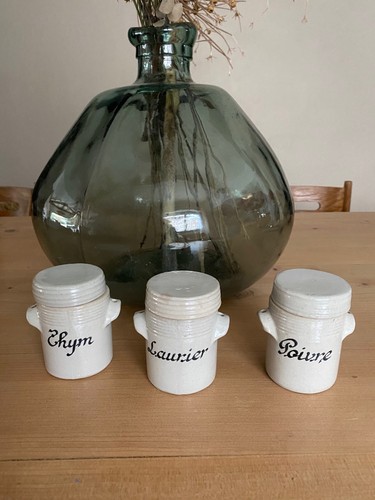 Trois pots épices grès - trois, en
