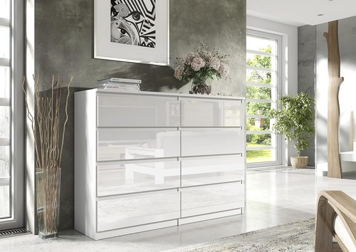 Commode blanche haute - blanche,