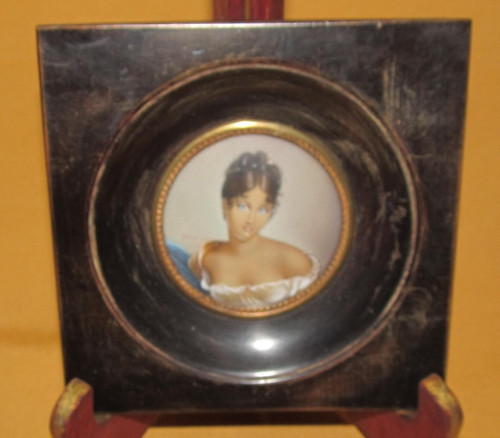Peinture miniature peint - , main
