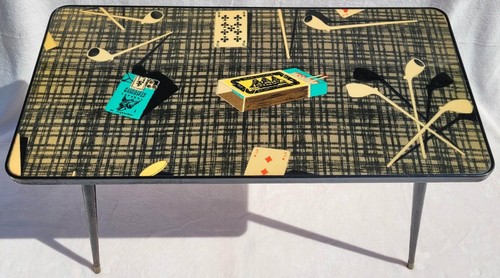 Table basse vintage formica - table,