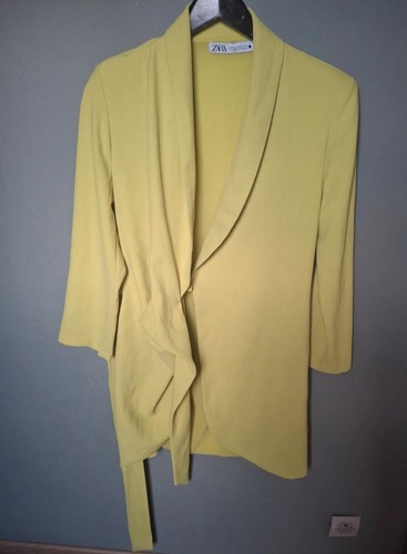Robe blazer zara jaune - blazer,