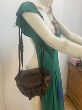 Jerome dreyfuss mini sac en python brun bandoulière