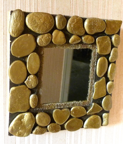 Ancien miroir céramique dlg - ancien,