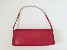 Sac baguette en cuir rouge