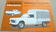 1973 PEUGEOT 404 CAMIONNETTE BACHEE Catalogue Brochure Folder Prospekt Dépliant
