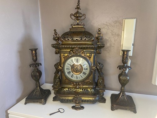 Pendule ancienne bronze - en,
