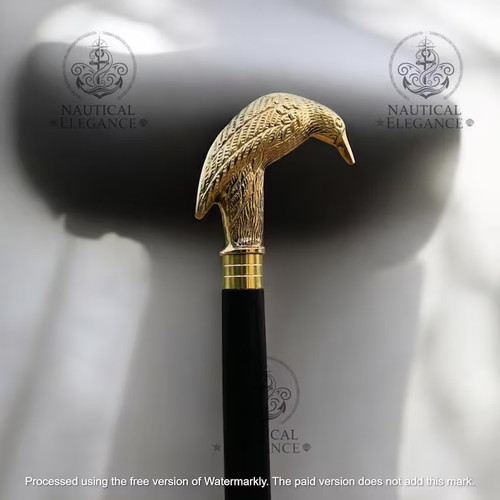 Bâton marche tête aigle - de,
