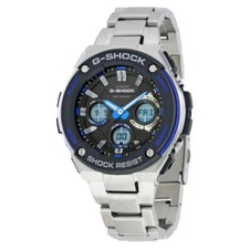 Casio G-Shock GSTS100D-1A2 Silver Stainless Steel Band Mens Watch New with Tags