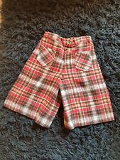 JUPE CULOTTE FILLE ENFANT VINTAGE CARREAUX RÉTRO 
