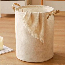 Coton Lin Tissu Blanchisserie Panier Pliable Grand Dirty Vêtements Rangement