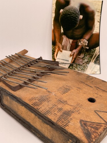 Vintage wooden kalimba - vintage,
