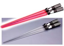 Baguettes de sabre laser Dark Vador avec cuillère, Star Wars,