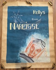 Affiche Originale, Film, 1940, Peinte à la main, Rellys dans Narcisse, Signé
