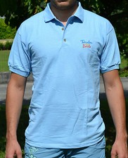 POLO BLEU CIEL UNISEXE Brodé