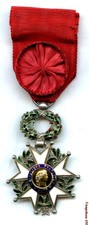 France  Ordre de Legion d' Honneur  Croix d' Officier en vermeil modèle de luxe