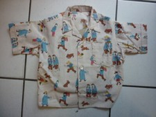 TRES RARE CHEMISE   TINTIN  POUR ENFANT   / ANNEES  50  