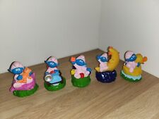 Lot De 5 Figurines , bebe schtroumpf canard, Cube, Voiture 1999, Bouchon