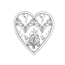 TAMPON BOIS COEUR DENTELLE