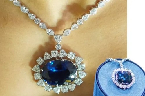 Collier saphir royal argent - saphir,