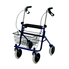 KSP Déambulateur pliable CA880 pour personnes âgées et handicapées, 4 roues Bleu