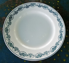 6 assiettes plates terre de fer Nles usines de céramique St Amand bleues 19 ème