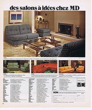 PUBLICITE ADVERTISING 094 1975 MD des salons à idées meubles