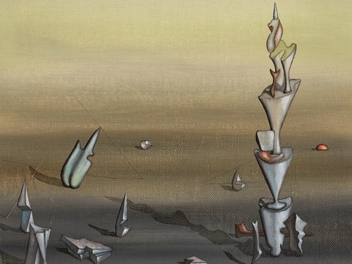Yves tanguy style - yves, oil