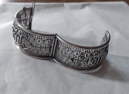 Ancien bracelet argent massif