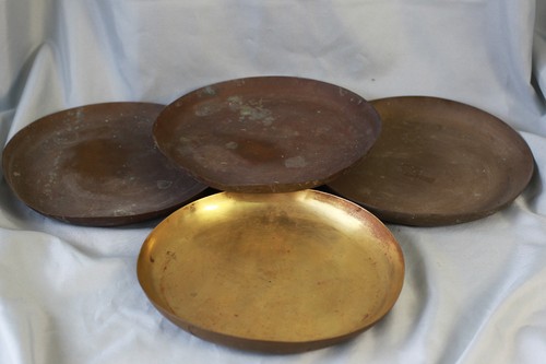 Lot plateaux en laiton - de,