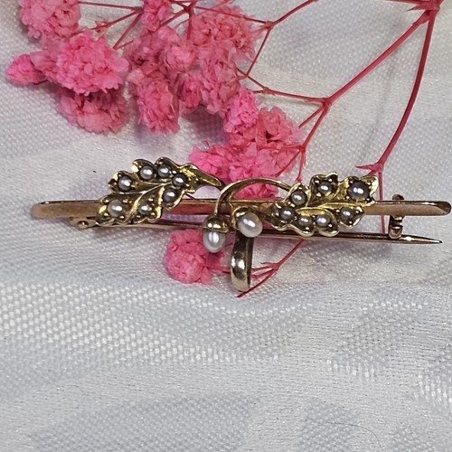 Broche xixe 15k perles - broche,