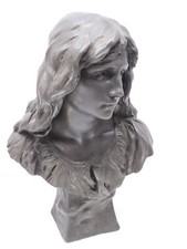 -BUSTE ART NOUVEAU ETAIN